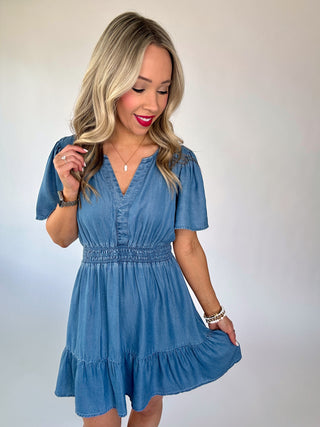 Dance With Me Chambray Dress