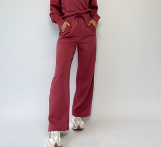 Chill Mode Wide Leg Pants - Brick