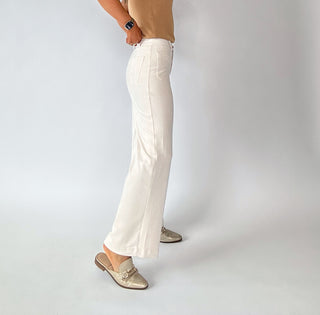 Moneymaker Wide Leg Pants - Cream