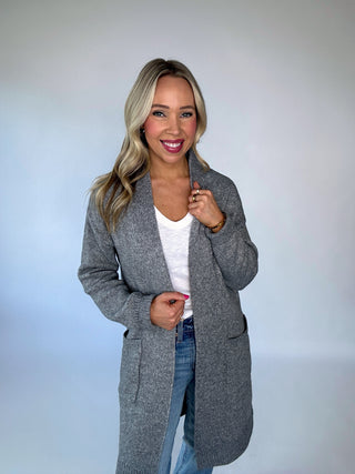 Long Overdue Cardigan - Grey