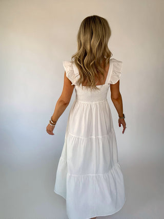 Always In The Lead Maxi Dress - White