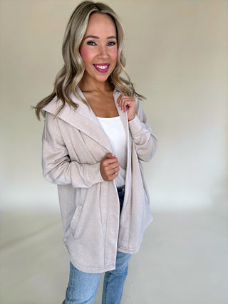 Get Cozy Mineral Washed Fleece Hooded Cardigan