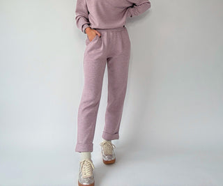 VARLEY Rolled Cuff Pant - Mauve Marl