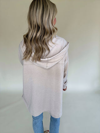 Get Cozy Mineral Washed Fleece Hooded Cardigan