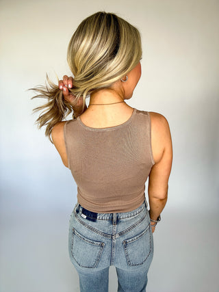 Essential Ease Sleeveless Top - Mocha