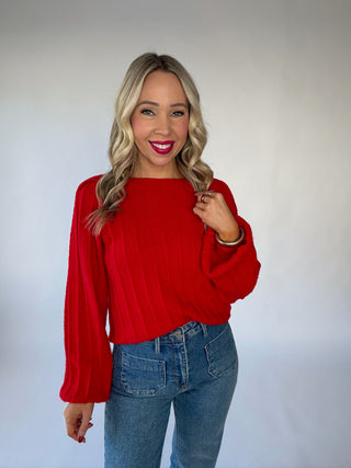 Feeling Inspired Sweater - Red