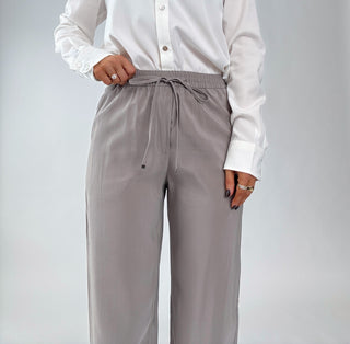 Everyday Ease Cropped Pant- Earth Grey