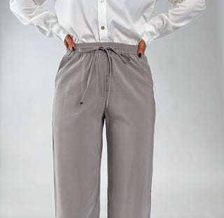 Everyday Ease Cropped Pant- Earth Grey