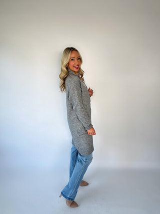 Long Overdue Cardigan - Grey