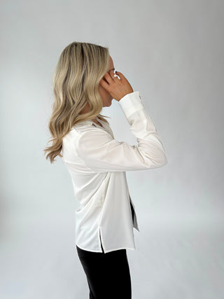 Follow My Lead Classic Collared Blouse