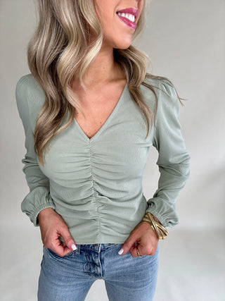 Chic Moment Top - Sage