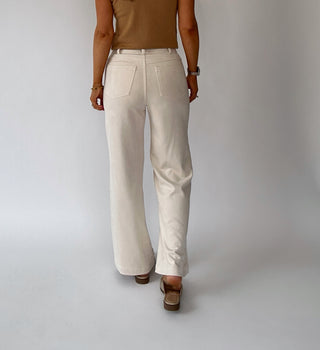 Moneymaker Wide Leg Pants - Cream