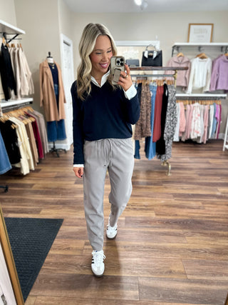 Everyday Ease Cropped Pant- Earth Grey