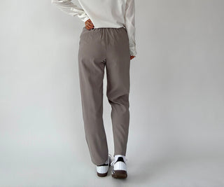 Everyday Ease Cropped Pant- Earth Grey