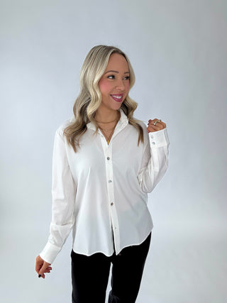 Follow My Lead Classic Collared Blouse