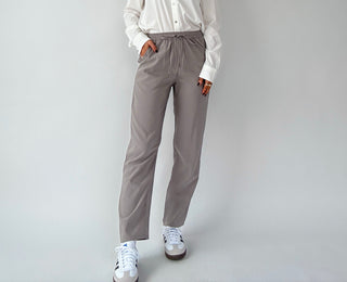 Everyday Ease Cropped Pant- Earth Grey