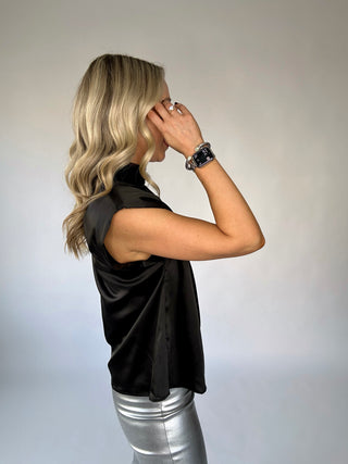 Midnight Magic Sleeveless Blouse