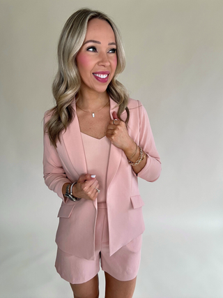 Suit and Score Blazer - Rose Cloud