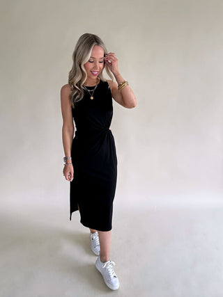 Meant To Be Side Twist Cutout Dress