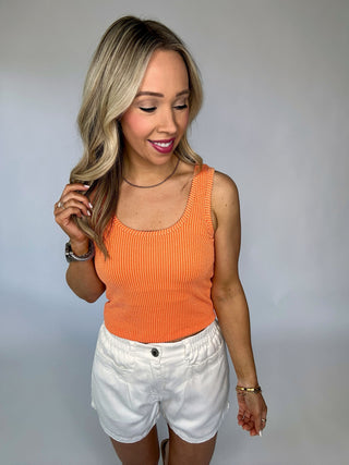 Fun In The Sun Cropped Tank - Orange