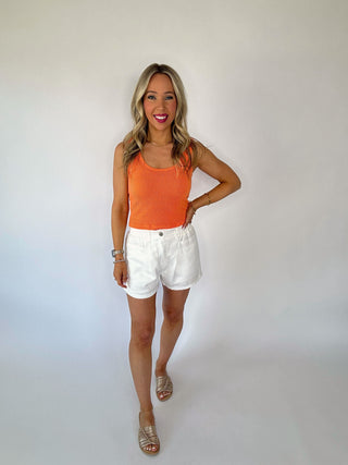 Fun In The Sun Cropped Tank - Orange