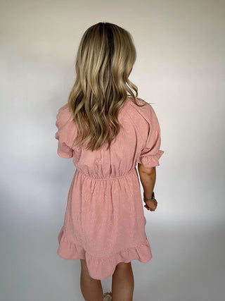 All That Flutters Mini Dress - Blush