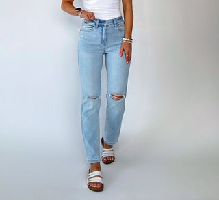 Around Town High Rise Straight Jeans