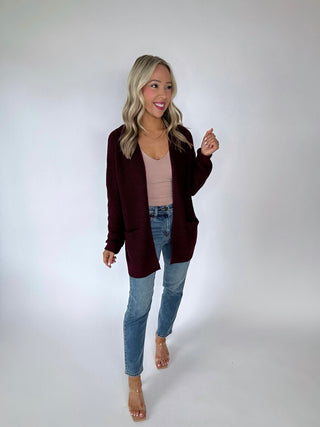 Chill Style Cardigan - Plum