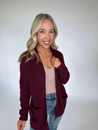 Chill Style Cardigan - Plum