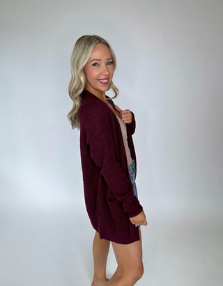 Chill Style Cardigan - Plum