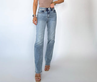 Sundaze High Rise Vintage Straight Jeans