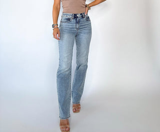 Sundaze High Rise Vintage Straight Jeans