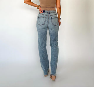 Sundaze High Rise Vintage Straight Jeans