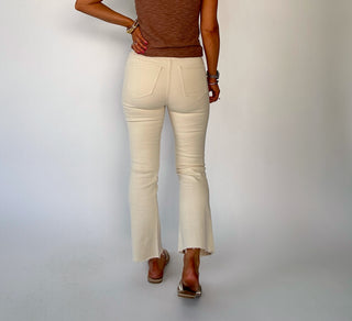 Shy Girl High Rise Crop Flare Jeans