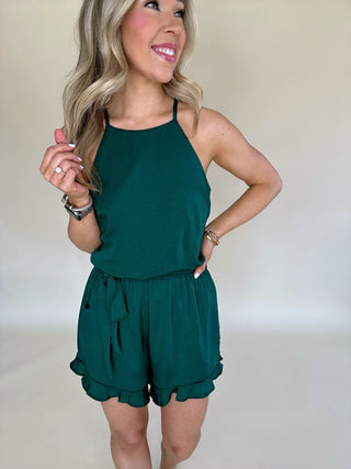 Rise To The Occasion Satin Romper